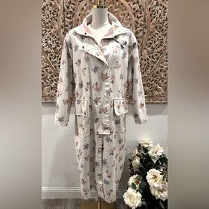 Floral Cream Trench Coat